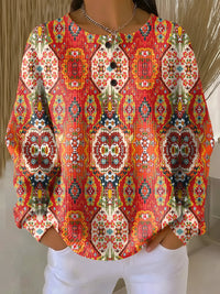 Selma | Sweater with Ethnic Floral Pattern
