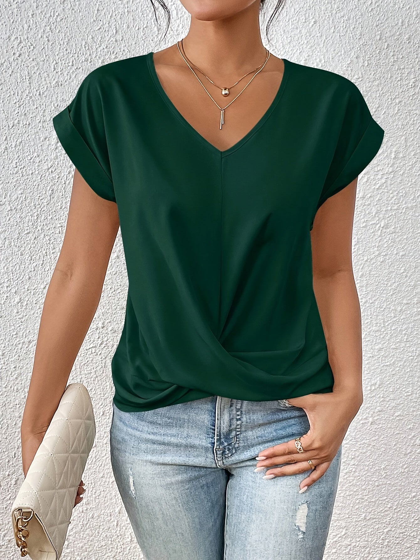 Ruby™ | Casual T-shirt with Soft V-Neck