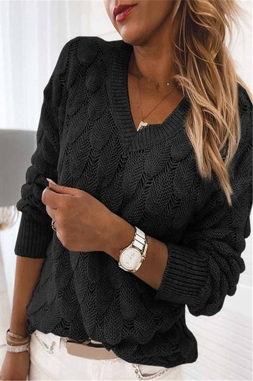 Delaney™ | Elegant V-Neck Jumper