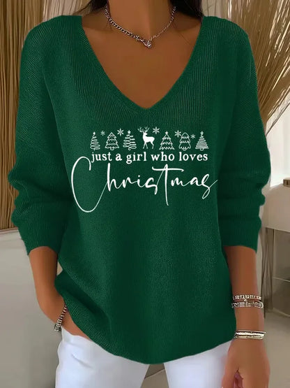 Nancy | Elegant Christmas Knit Top