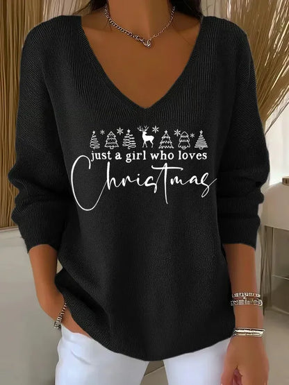Nancy | Elegant Christmas Knit Top