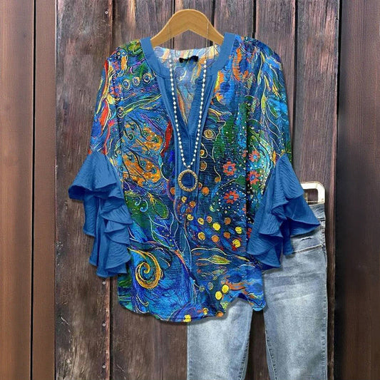 GINNIE | Elegant Blouse with Patterns