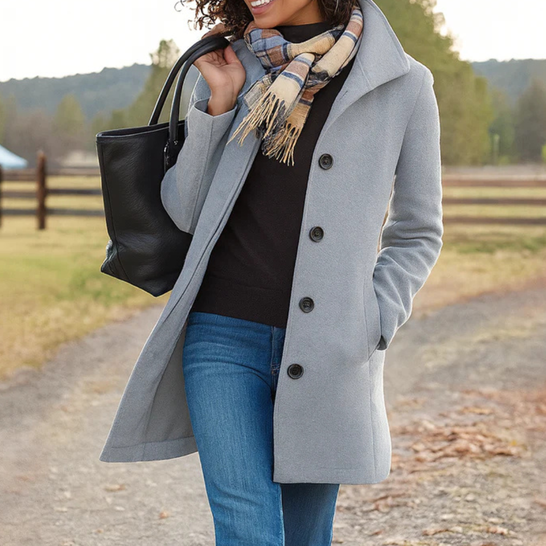 Esmee – Timeless Elegance Button Coat