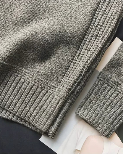 Henry | Heritage Wool Sweater with Suede Elbow Patches