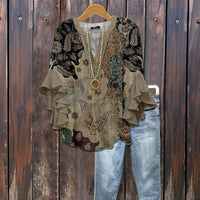 KORNELIA | Elegant blouse with patterns