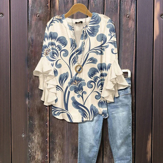 MARLENE | Elegant Floral Blouse