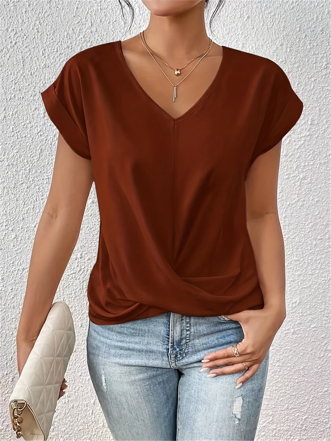 Ruby™ | Casual T-shirt with Soft V-Neck