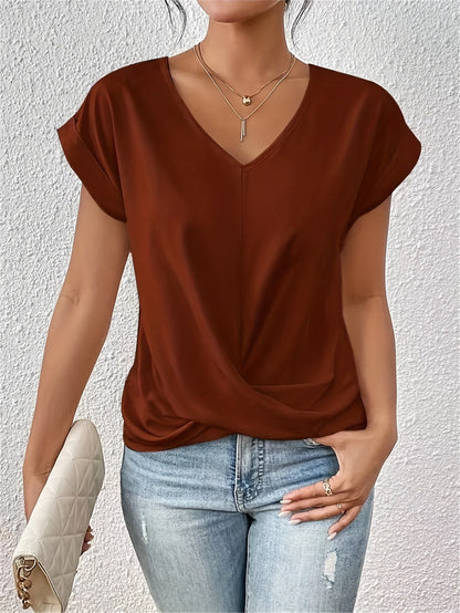 Ruby™ | Casual T-shirt with Soft V-Neck
