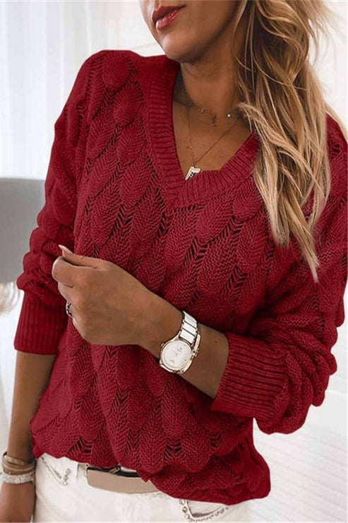 Delaney™ | Elegant V-Neck Jumper