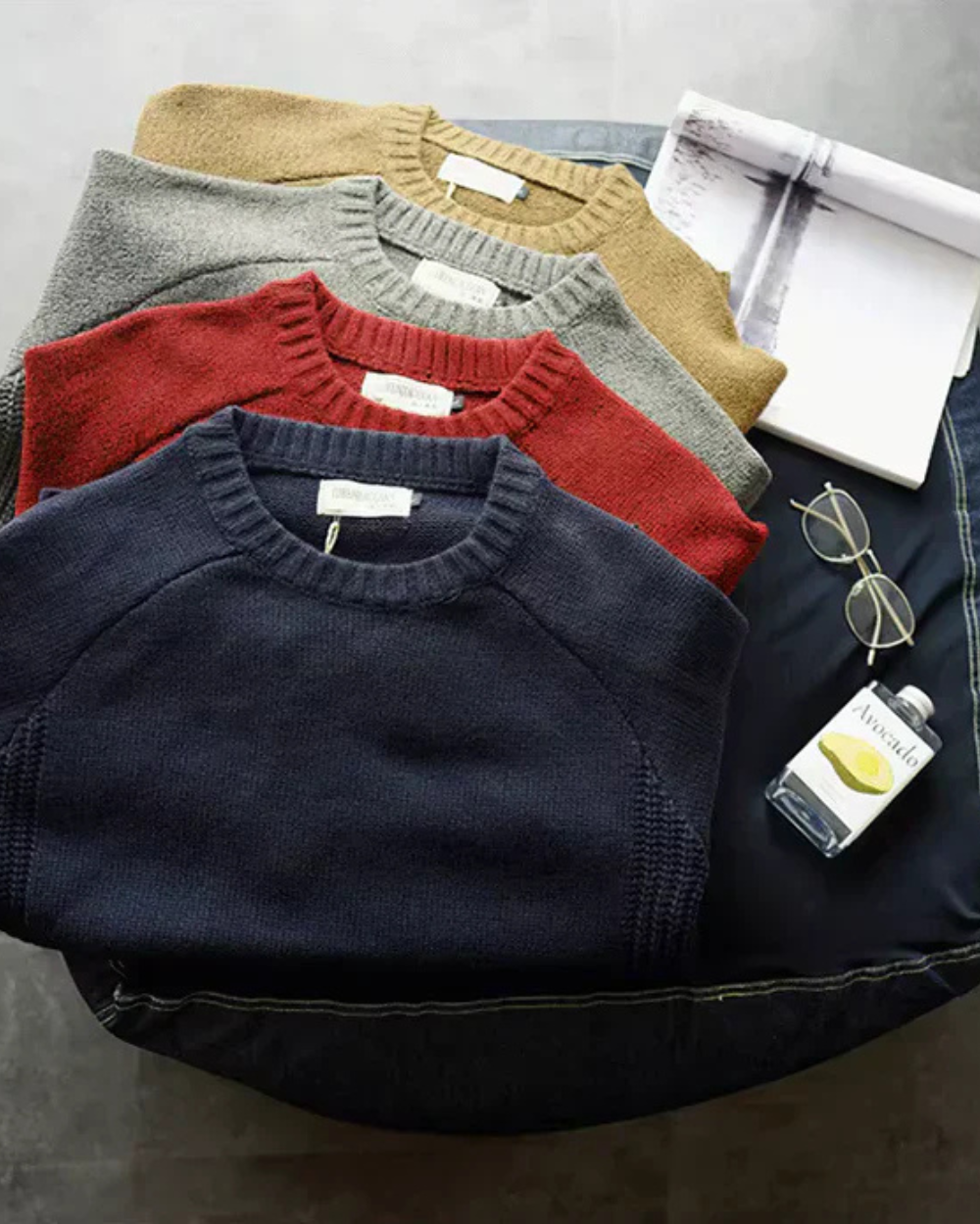 Henry | Heritage Wool Sweater with Suede Elbow Patches