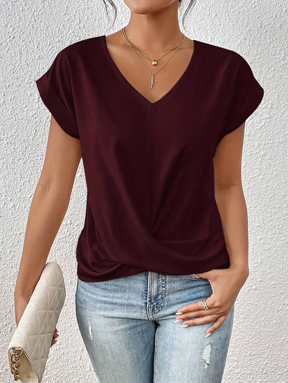 Ruby™ | Casual T-shirt with Soft V-Neck
