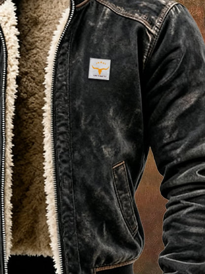 OLIVER™ | JACKET WITH A DISTRESSED SUEDE EFFECT AND STRUCTURED COLLAR