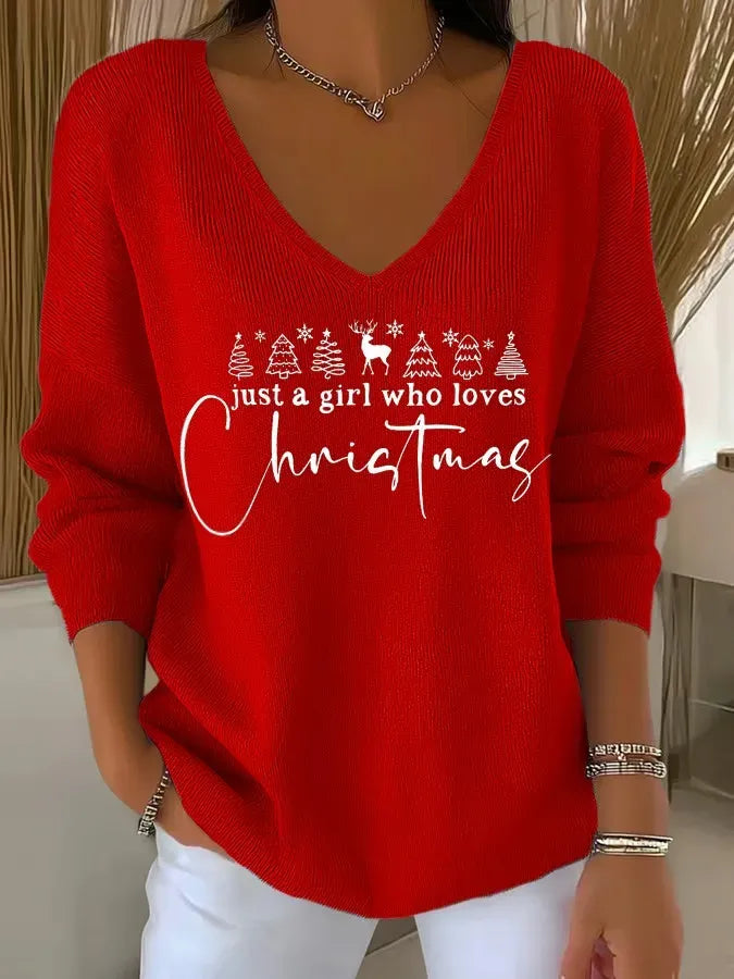 Nancy | Elegant Christmas Knit Top