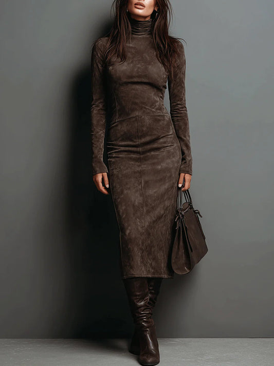 Avelyn™ | Frosina Suede Midi Dress