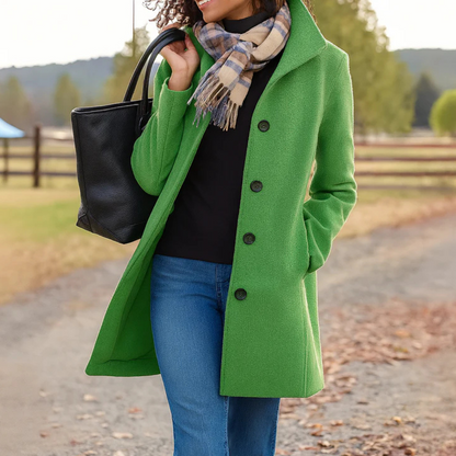 Elaine – Timeless Elegance Button Coat