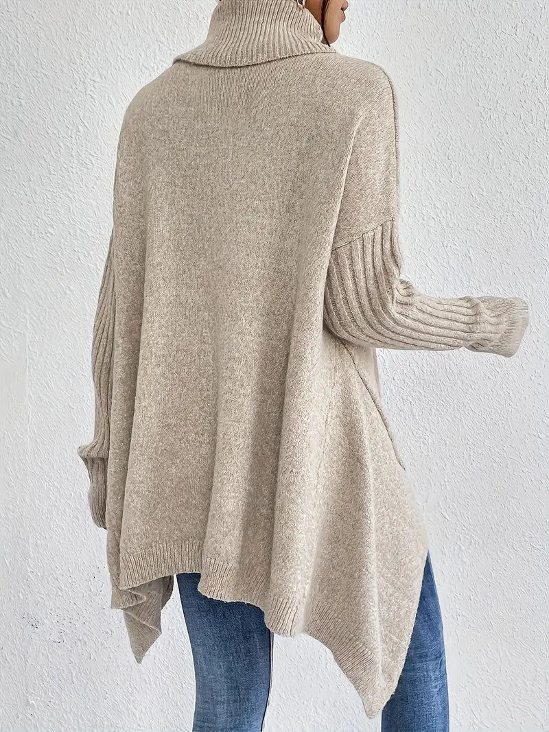 BRIGITTE – LONG ROLL NECK PULLOVER