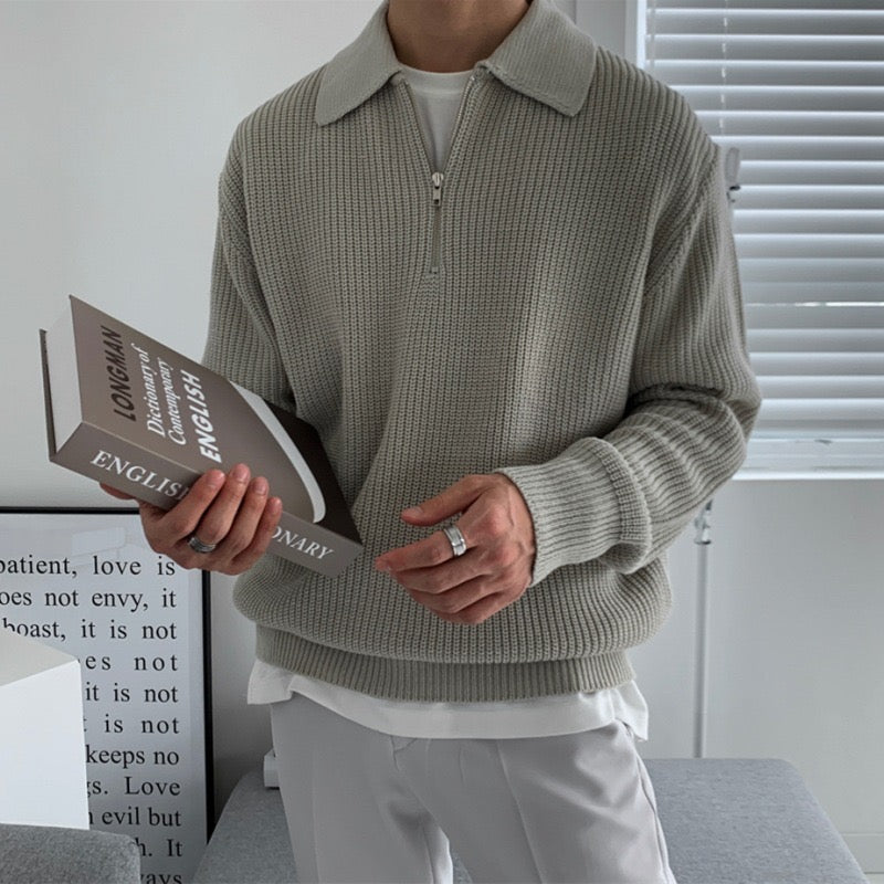 AVELYN LONDON™ | Half-Zip Polo Jumper