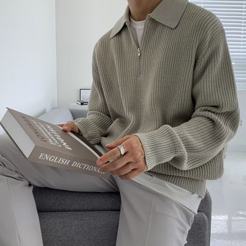 AVELYN LONDON™ | Half-Zip Polo Jumper