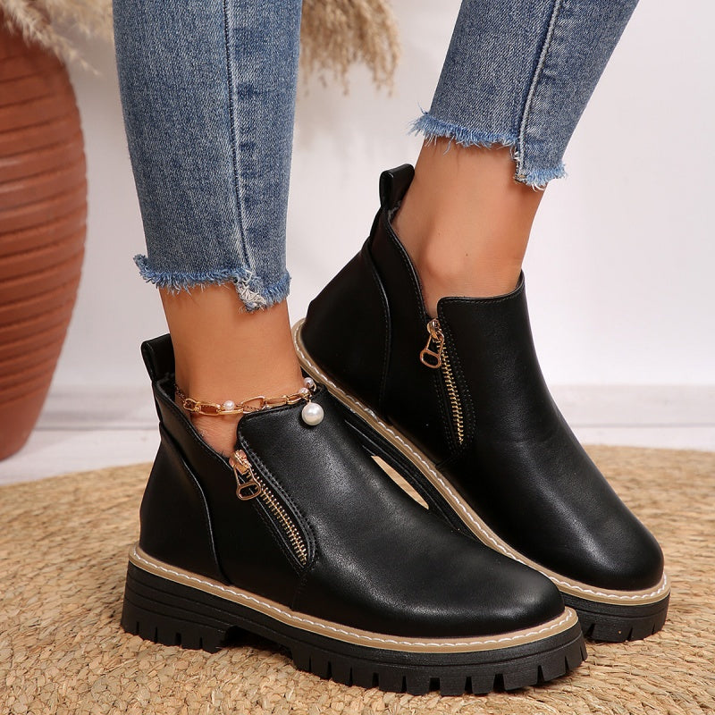Katrina™ - Leather Ankle Boots