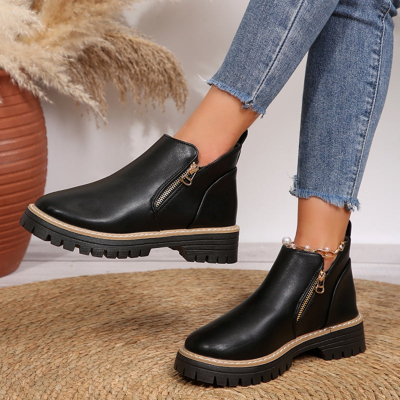 Katrina™ - Leather Ankle Boots