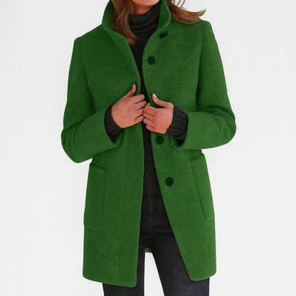 LIDIA | Jacket with High Collar Made from Wool Blend