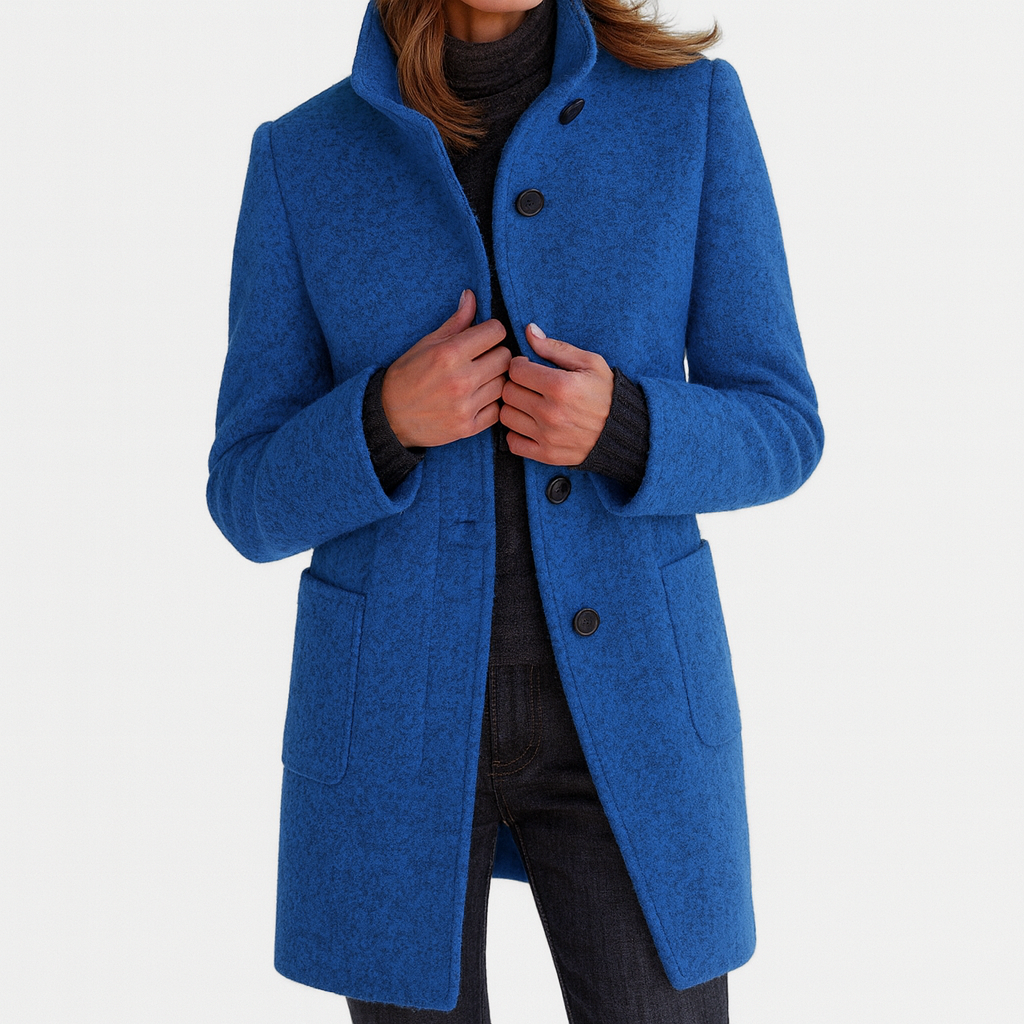 LIDIA | Jacket with High Collar Made from Wool Blend