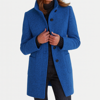 LIDIA | Jacket with High Collar Made from Wool Blend
