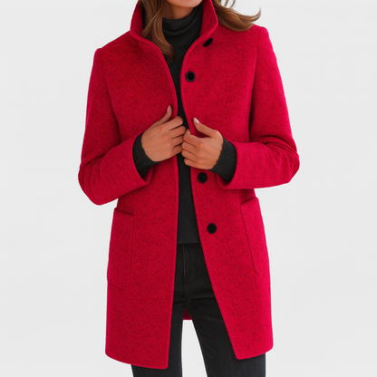 LIDIA | Jacket with High Collar Made from Wool Blend