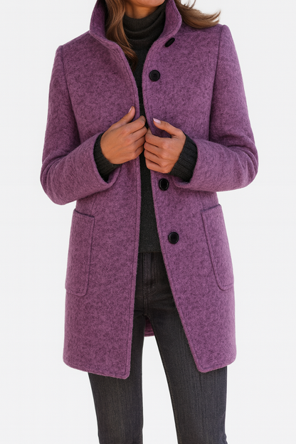 LIDIA | Jacket with High Collar Made from Wool Blend
