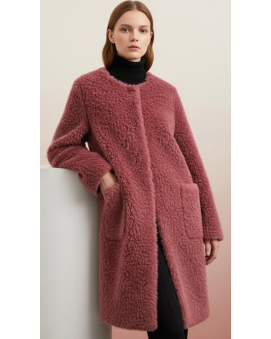 Cecylia | Elegant Sheepskin Teddy Coat