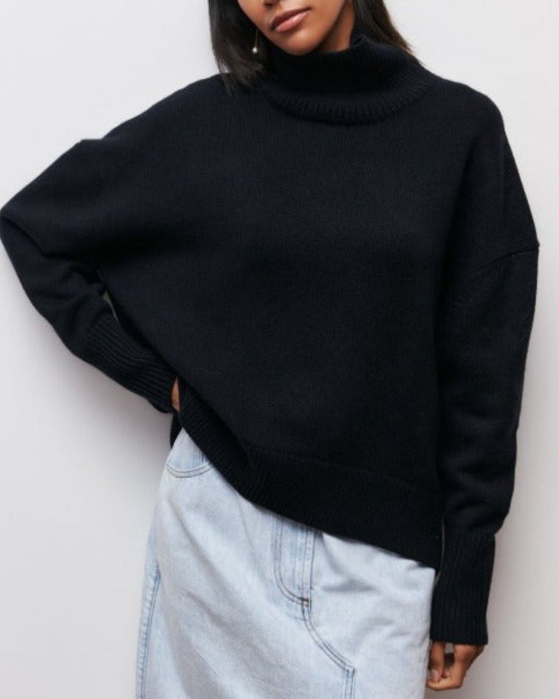 Evy – Roll Neck Jumper in Relaxed Fit