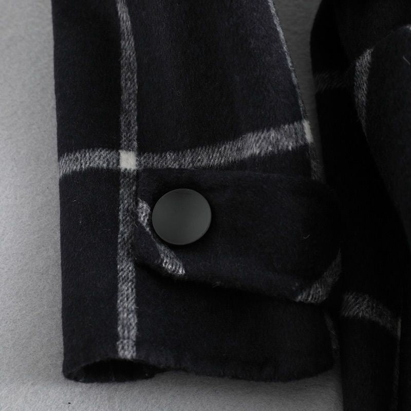 Bożena | Retro Tweed Check Jacket with Collar