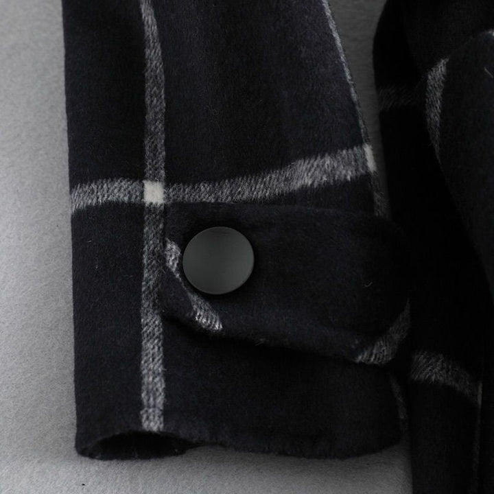 Bożena | Retro Tweed Check Jacket with Collar