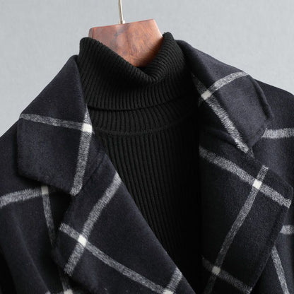 Bożena | Retro Tweed Check Jacket with Collar