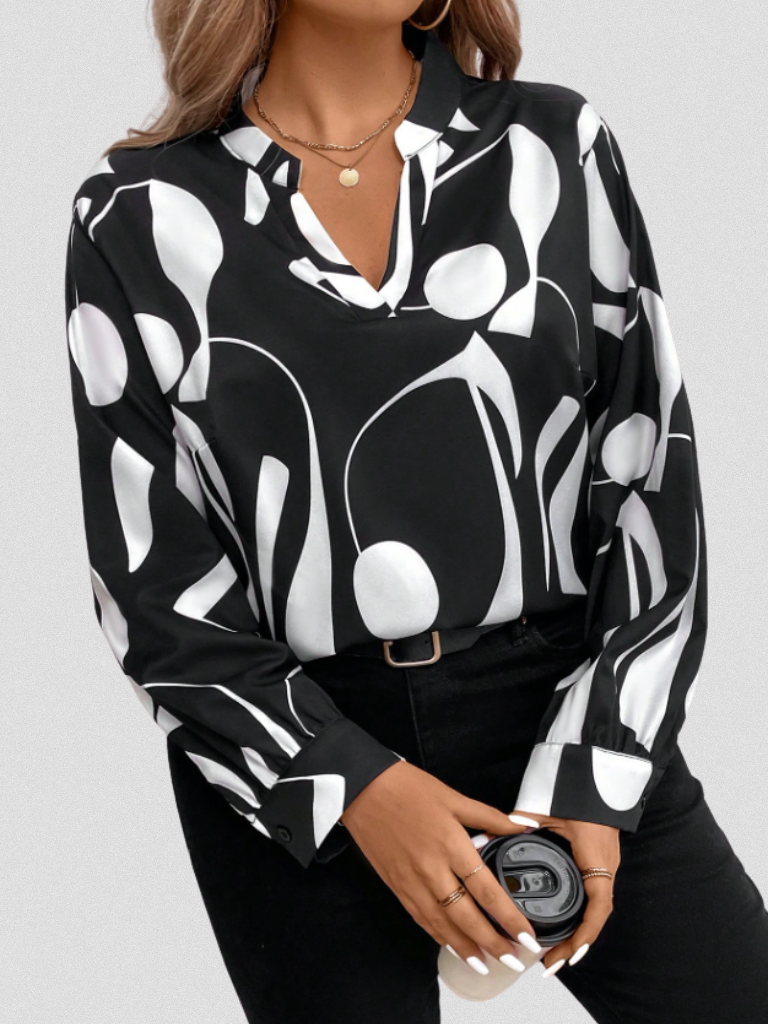 June | LYRA SATIN LOOK BLOUSE