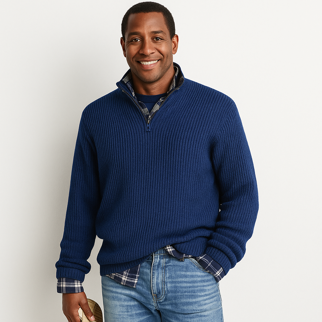 Louis | Modern Quarter-Zip Sweater