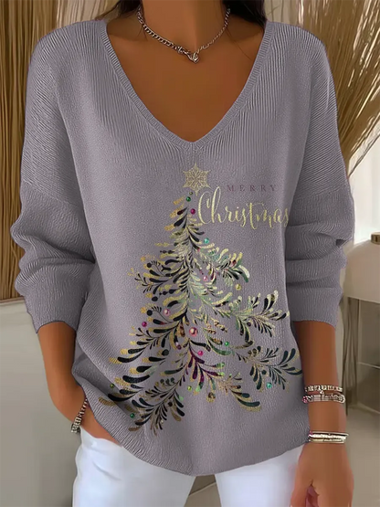 Nancy | Elegant Christmas Knit Top