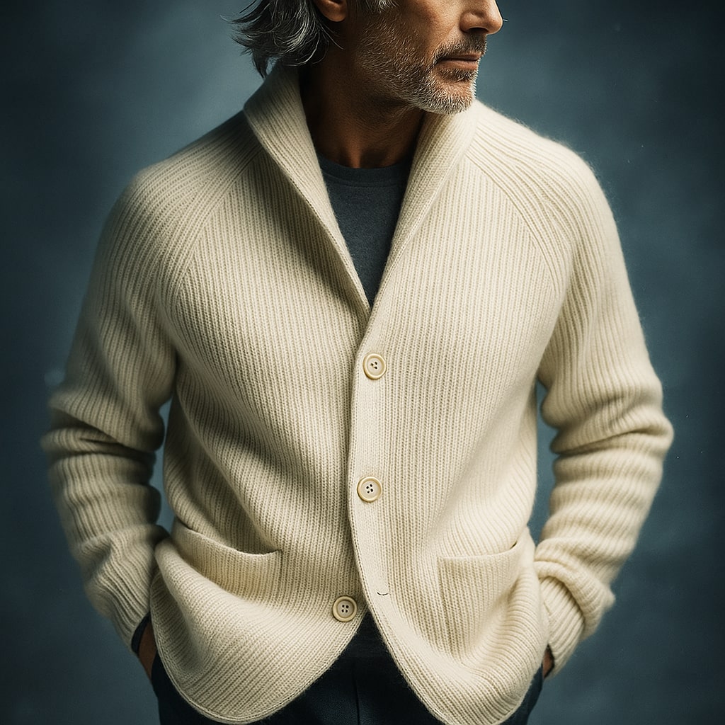 ALEXANDER™ | CORD CARDIGAN IN WOOL FOR MEN