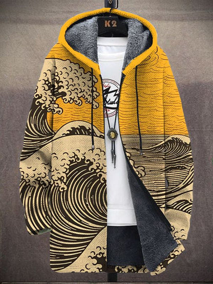 Luna™ | Luxury scarf with artistic motif and fastening