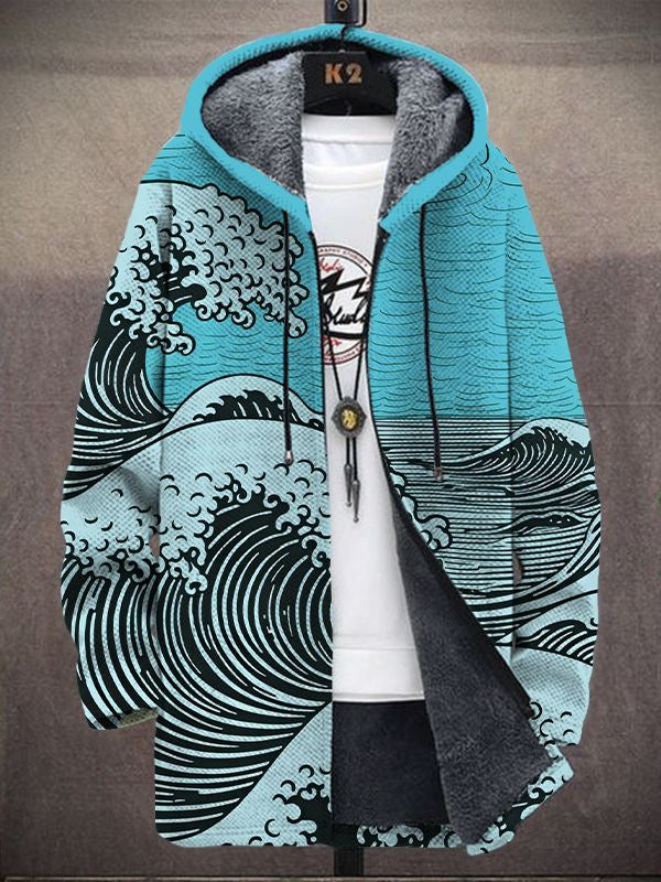Luna™ | Luxury scarf with artistic motif and fastening