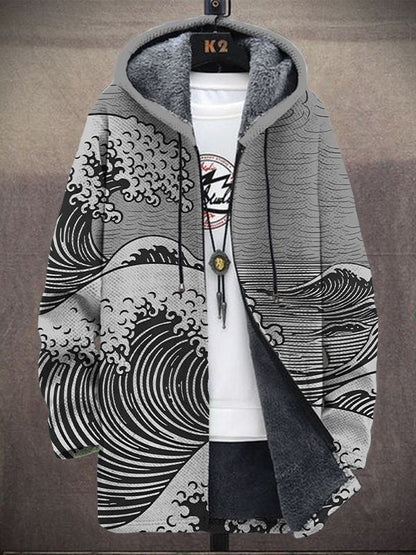 Luna™ | Luxury scarf with artistic motif and fastening