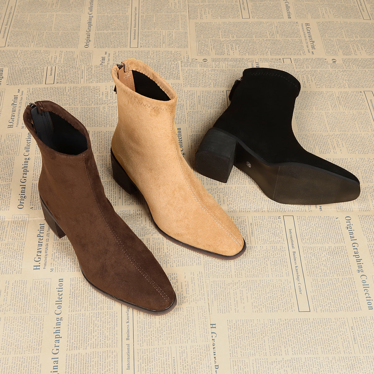 Iwona | Elegant Suede Ankle Boots