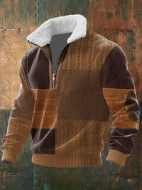 AVELYN LONDON™ | ZIPPED PULLOVER WITH FLEECY HIGH COLLAR