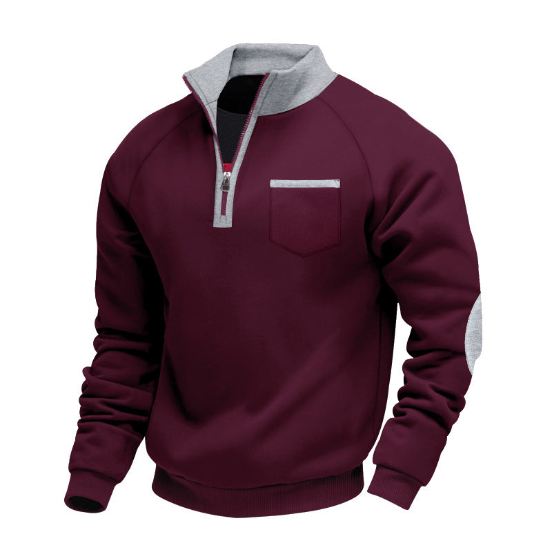 AVELYN LONDON™ | Fleece Pullover with Half Zip for Men