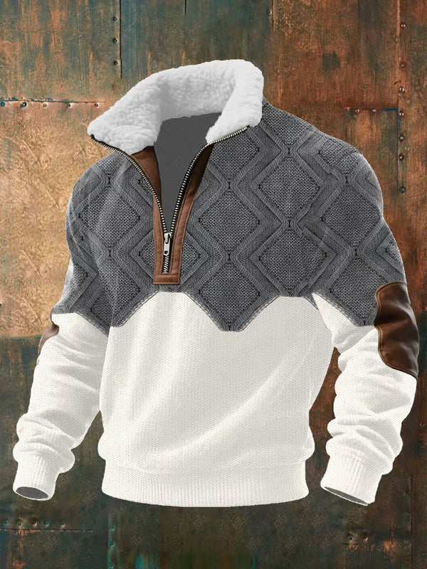 AVELYN LONDON™ | ZIP-UP FLEECED HIGH COLLAR PULLOVER