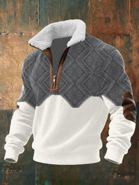AVELYN LONDON™ | ZIP-UP FLEECED HIGH COLLAR PULLOVER