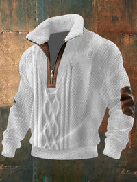 AVELYN LONDON™ | ZIP-UP HIGH COLLAR FLEECED PULLOVER