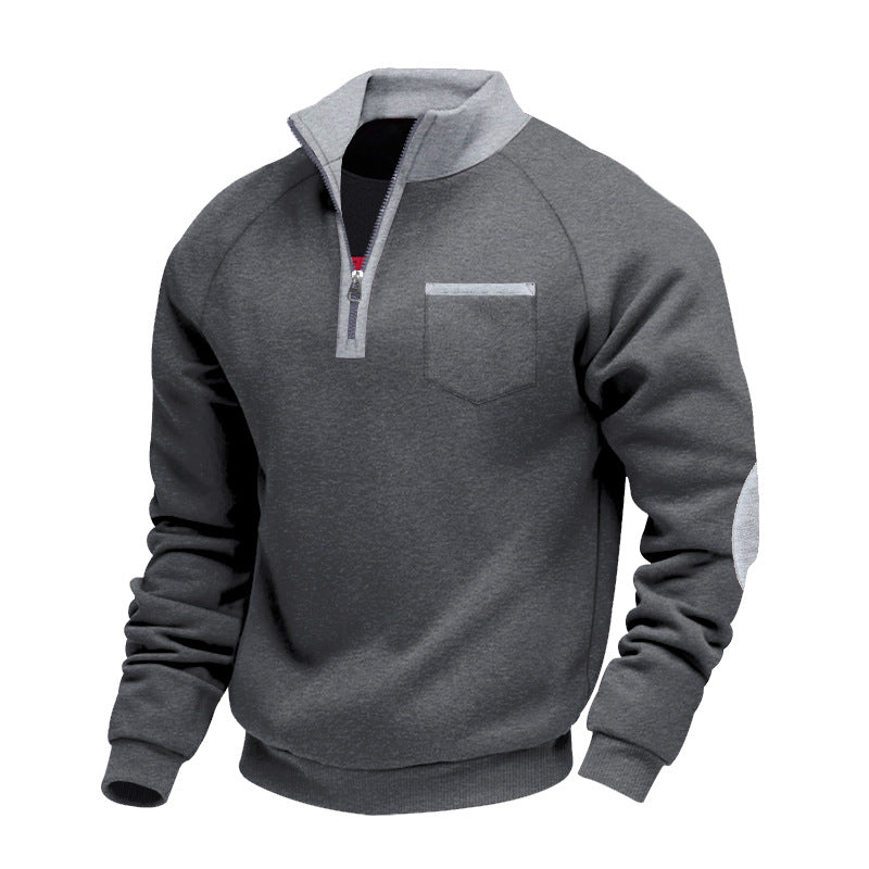 AVELYN LONDON™ | Fleece Pullover with Half Zip for Men