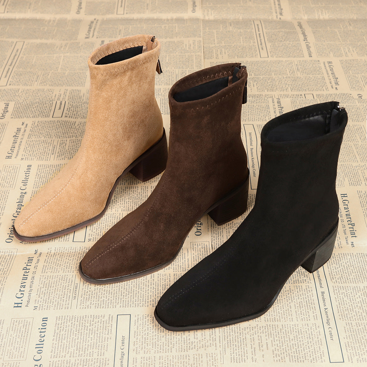 Iwona | Elegant Suede Ankle Boots