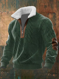 AVELYN LONDON™ | FLEECED HIGH COLLAR ZIP PULLOVER
